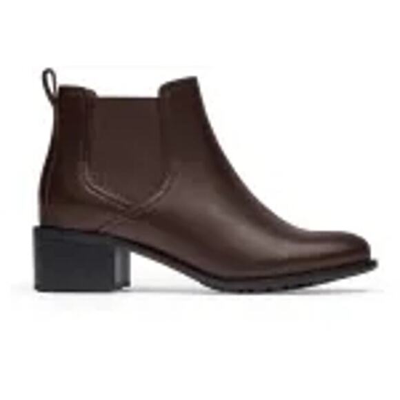 Cole Haan Cassie Bootie brown leather ankle boots sz 11 slip resistant $157 - Picture 1 of 12